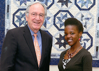 Daphne Mugayo with Senator Tom Harkin of Iowa